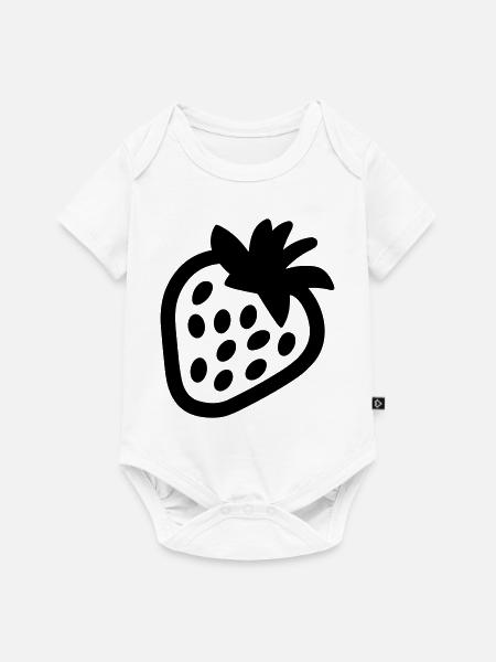 Erdbeere - Baby Premium Kurzarmbody - Weiß