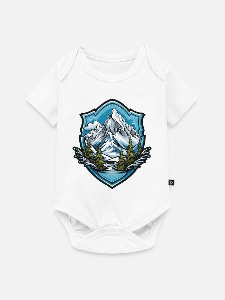 berge mountains - Baby Premium Kurzarmbody - Weiß