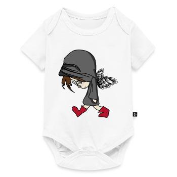 dark boy behide the wall - Baby Premium Kurzarmbody - Weiß - Vorne