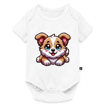 Cute Puppy Love 🐶❤️ - Baby Premium short-sleeve bodysuit - white - Front