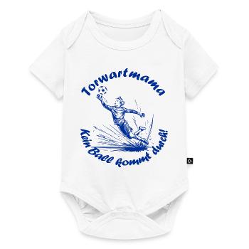 Torwart Mama - blau - Baby Premium Kurzarmbody - Weiß - Vorne