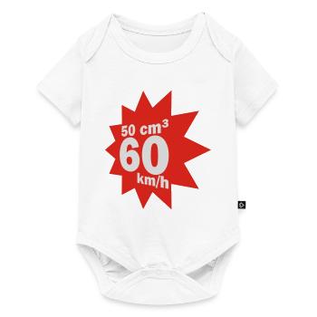 50 cc, 60 km / h - Baby Premium short-sleeve bodysuit - white - Front