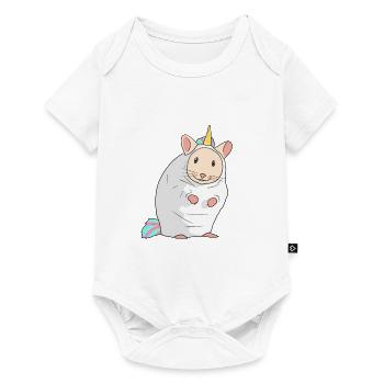 Hamster in a Unicorn Costume - Rodent Lovers - Baby Premium short-sleeve bodysuit - white - Front