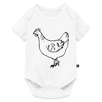 Huhn - Henne - Baby Premium Kurzarmbody - Weiß - Vorne