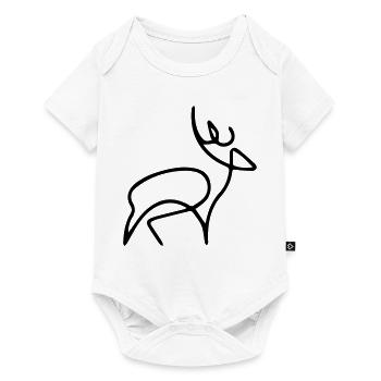 oneline deer - Baby Premium short-sleeve bodysuit - white - Front