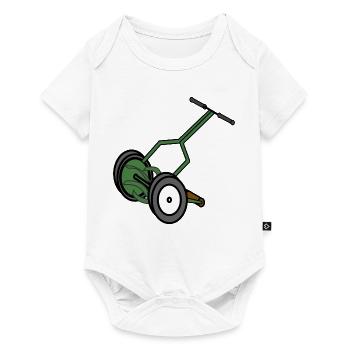 rasenmaeher lawn mower mowing machine4 - Baby Premium short-sleeve bodysuit - white - Front