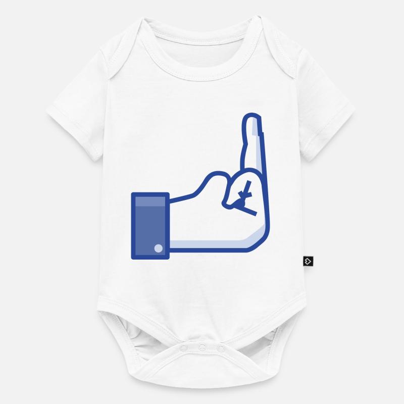 Middefinger to FB - Baby Premium short-sleeve bodysuit - white