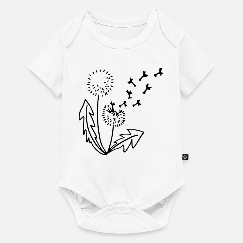Dandelion dandelion line drawing - Baby Premium short-sleeve bodysuit - white