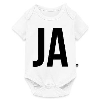 Ja - Baby Premium Kurzarmbody - Weiß - Vorne