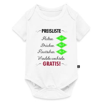 Liste des prix - Barboteuse bébé - Body à manches courtes Premium Bébé - blanc - Devant