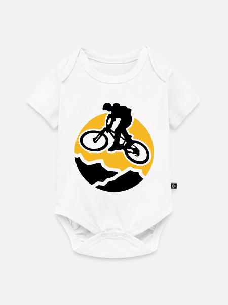 MountainBiker3 - Baby Premium short-sleeve bodysuit - white
