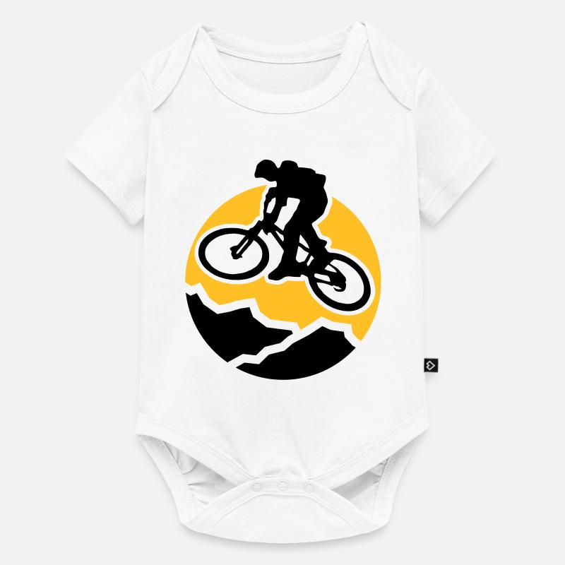 MountainBiker3 - Baby Premium Kurzarmbody - Weiß