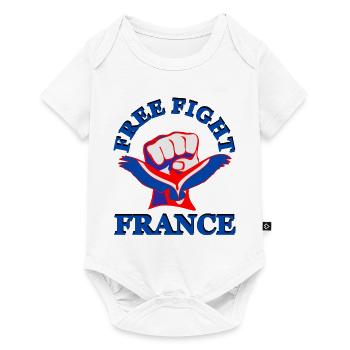Free Fight France. MMA - Baby Premium short-sleeve bodysuit - white - Front