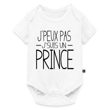 J'PEUX PAS J'SUIS UN PRINCE - Body à manches courtes Premium Bébé - blanc - Devant