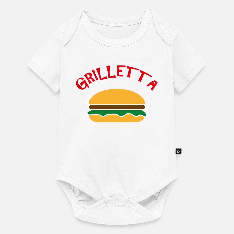 Grilletta DDR Ossi Gift Hamburger Ostalgie - Body Premium a maniche corte per neonati  - bianco