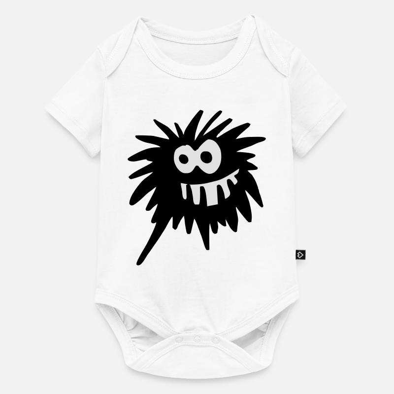 Monstre - Body à manches courtes Premium Bébé - blanc