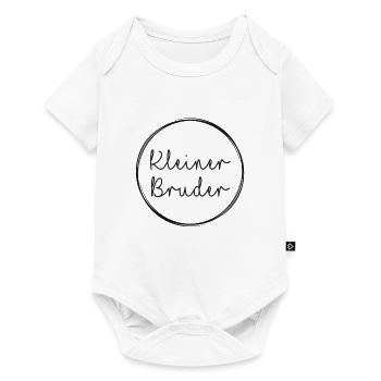 "Kleiner Bruder" Babybody - Baby Premium Kurzarmbody - Weiß - Vorne