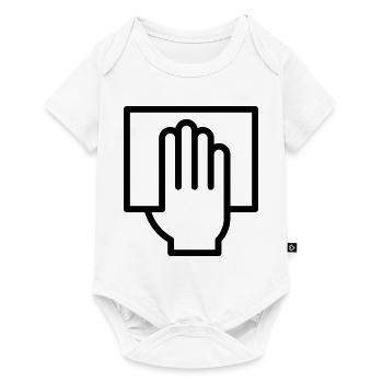 Hand mit Stimmzettel - Baby Premium Kurzarmbody - Weiß - Vorne