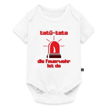 Tatü-Tata the fire department is there a fire department gift - Baby Premium short-sleeve bodysuit - white - Front