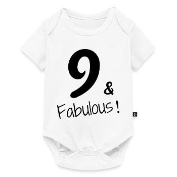 9 / enfant / Sport / anniversaire / neuf - Body à manches courtes Premium Bébé - blanc - Devant