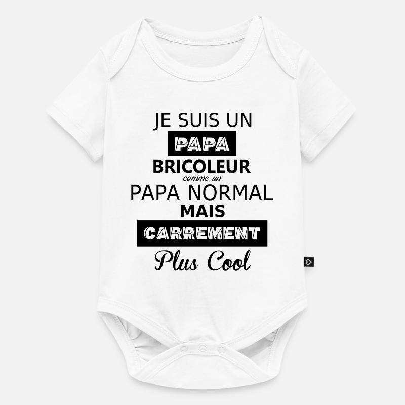 Papa bricoleur - Body à manches courtes Premium Bébé - blanc