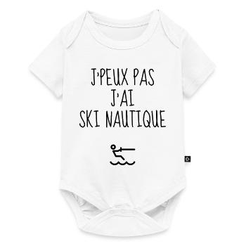 Water Skiing - Wasserski - Ski Nautique - Sport - Baby Premium short-sleeve bodysuit - white - Front