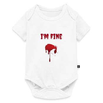 Je suis une plaie de sang fine (idée cadeau Halloween) - Body à manches courtes Premium Bébé - blanc - Devant
