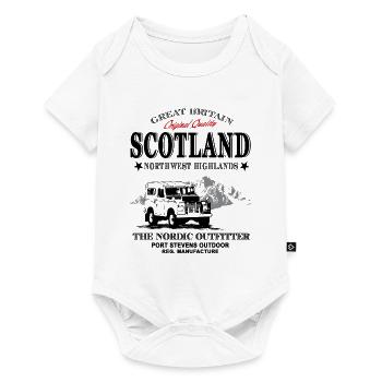Schottland - Scotland - Jeep - Baby Premium Kurzarmbody - Weiß - Vorne