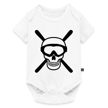 Skiing Skull - Body à manches courtes Premium Bébé - blanc - Devant