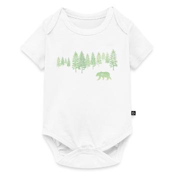 Bear in Winter Forest - Baby Premium short-sleeve bodysuit - white - Front