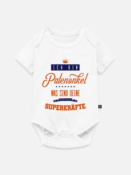 patenonkel superkraefte - Baby Premium Kurzarmbody - Weiß