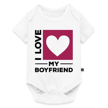 i love my boyfriend - Baby Premium Kurzarmbody - Weiß - Vorne
