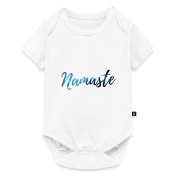 Chemise de yoga Namaste Galaxy - Body à manches courtes Premium Bébé - blanc - Devant