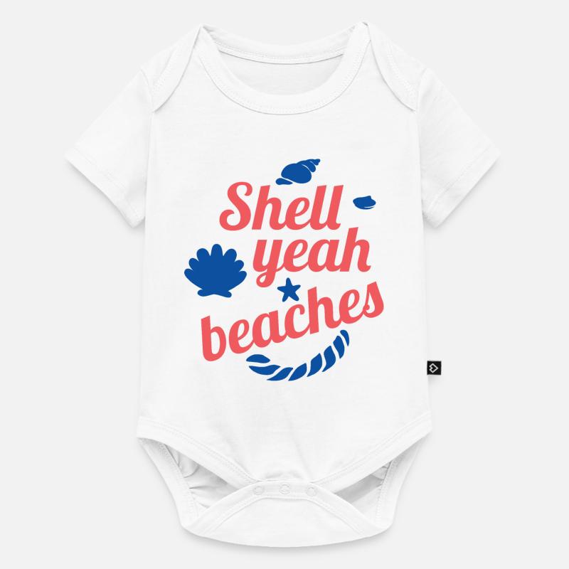 Shell yeah beaches - Baby Premium Kurzarmbody - Weiß