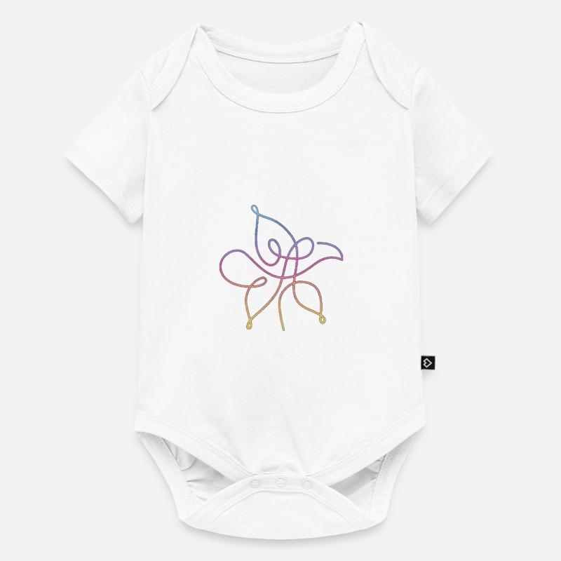 Bangtan-LY "Fleur" - Body à manches courtes Premium Bébé - blanc