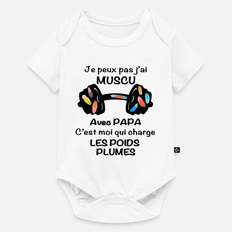 Bébé Musculation plume - Body à manches courtes Premium Bébé - blanc