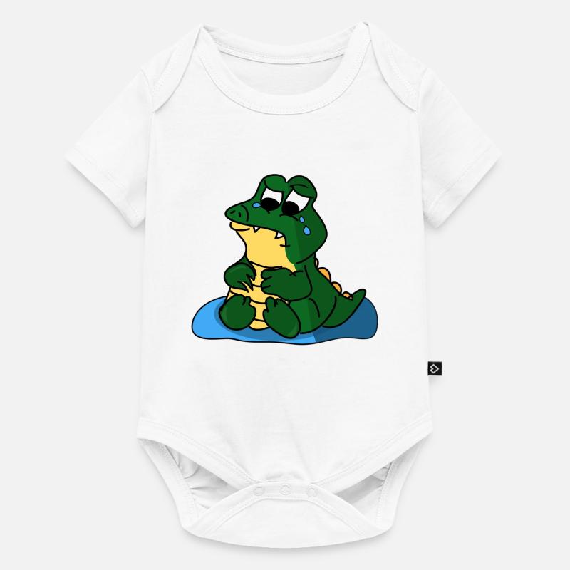 Crocodile - Body à manches courtes Premium Bébé - blanc