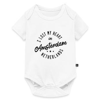 Amsterdam Pays-Bas Hollande - Body à manches courtes Premium Bébé - blanc - Devant