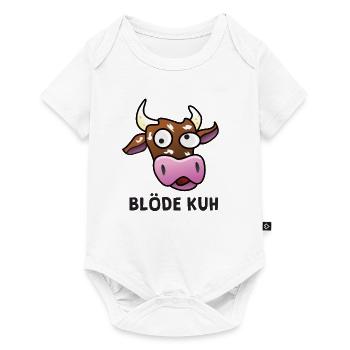 Lustiges blöde Kuh, Spruch, Witze, Geschenk - Baby Premium Kurzarmbody - Weiß - Vorne