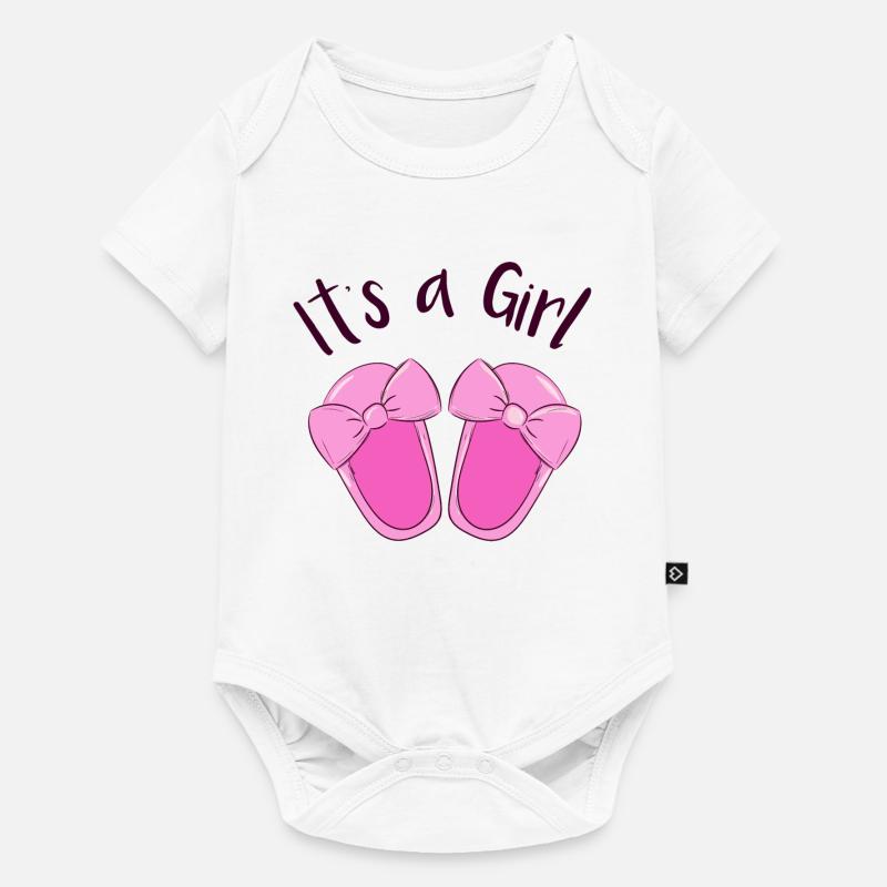 Es ist ein Mädchen! - Baby Premium Kurzarmbody - Weiß