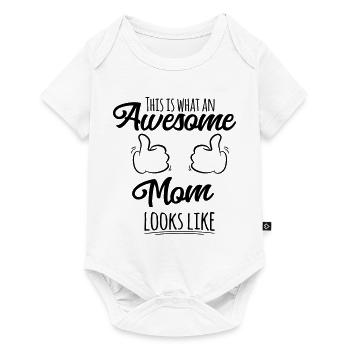 Super maman - Body à manches courtes Premium Bébé - blanc - Devant