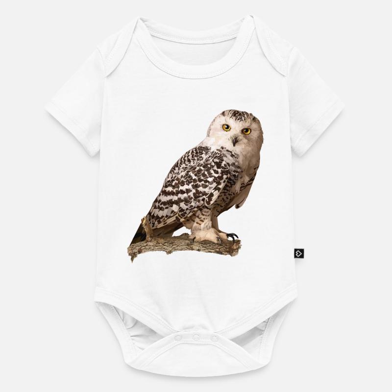 Schnee-Eule - Baby Premium Kurzarmbody - Weiß