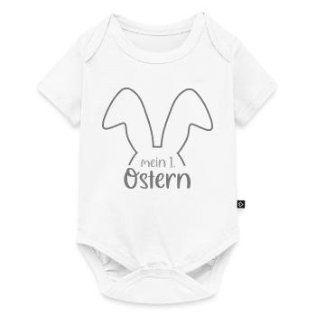 mein 1. Ostern - Baby Premium Kurzarmbody - Weiß - Vorne