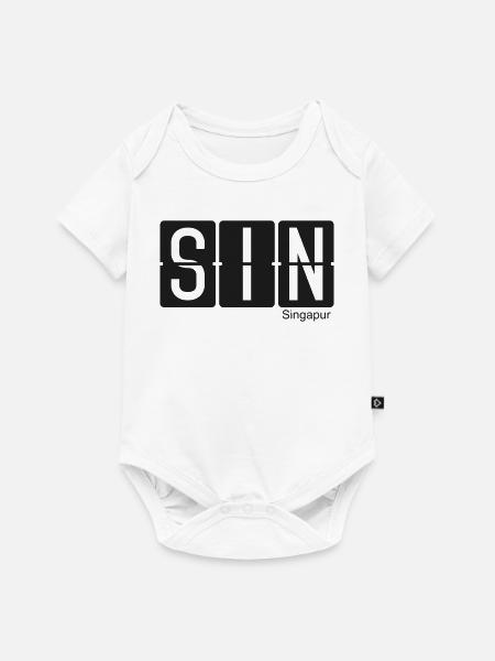 Singapur - Baby Premium Kurzarmbody - Weiß