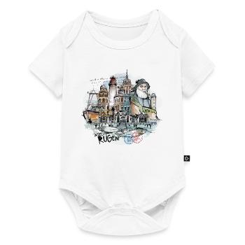 Insel Rügen Collage - Baby Premium Kurzarmbody - Weiß - Vorne