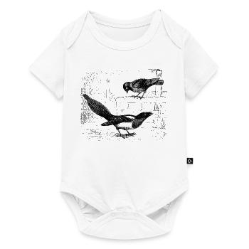 Elster und Dohle - Baby Premium Kurzarmbody - Weiß - Vorne