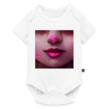 Face Lips and Nose Photorealistic - Baby Premium short-sleeve bodysuit - white - Front