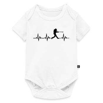Softball Heartbeat - Baby Premium short-sleeve bodysuit - white - Front