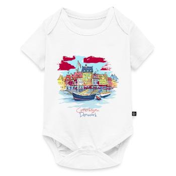 Danemark Copenhague T-shirt Danois Danois - Body à manches courtes Premium Bébé - blanc - Devant