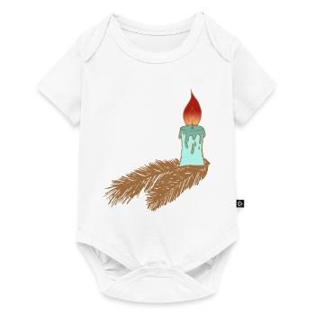 Christmascandle - Baby Premium Kurzarmbody - Weiß - Vorne